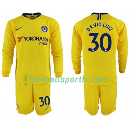 Tenue Chelsea David Luiz 30 Enfant Extérieur 2018-2019 Maillot de Foot ML